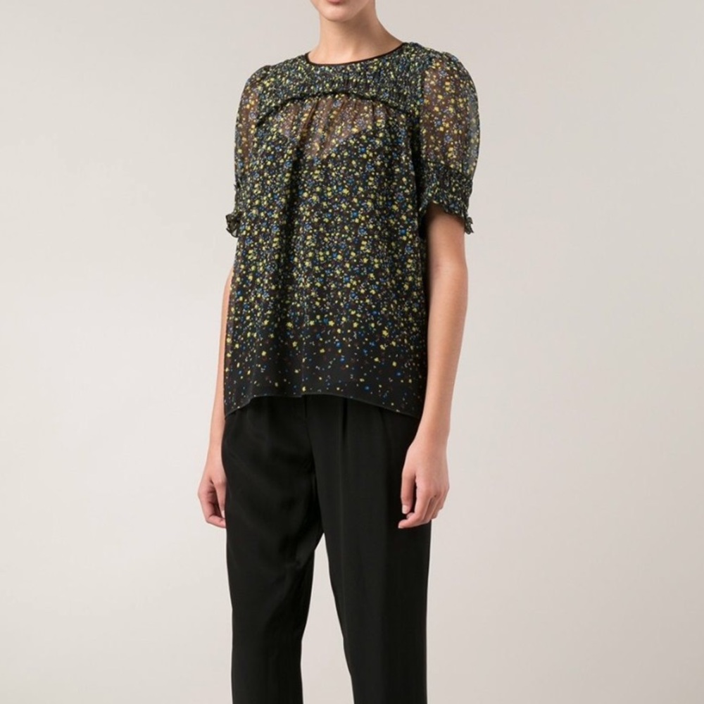 Marc Jacobs Flower Print Top Size 4
